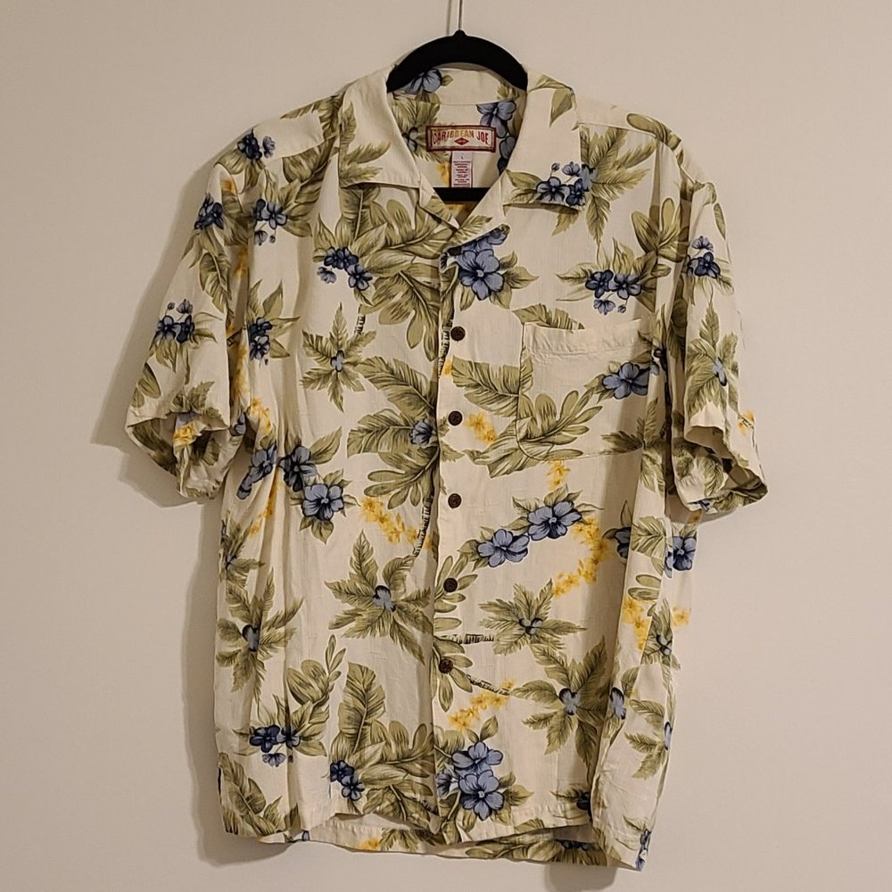 Caribbean Joe Hawaiian Floral Shirt